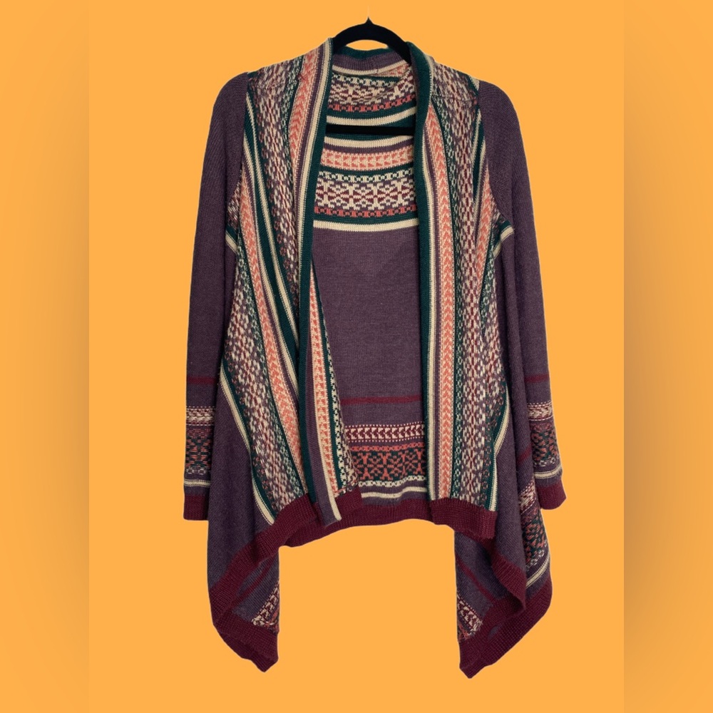 Boho southwestern purple cardigan